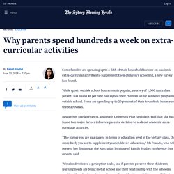 Why parents spend hundreds a week on extra-curricular activities