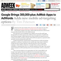 Google Brings Hundreds of Thousands of AdMob Apps to AdWords