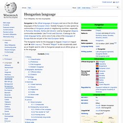 Hungarian language