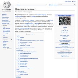 Hungarian grammar