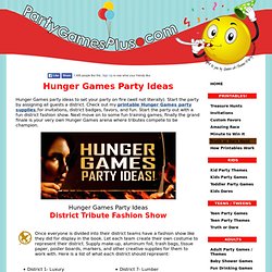 Hunger Games Party Ideas and Games