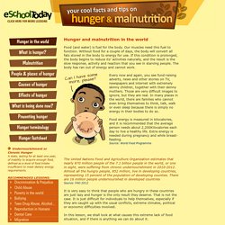 Hungry and malnourished children in the world