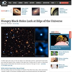 Hungry Black Holes Lurk at Edge of the Universe
