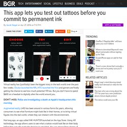 Ink Hunter: Tattoo AR app lets you test tattoos