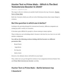 Hunter Test vs Prime Male – Comparison Between Top 2 Testosterone Boosters!