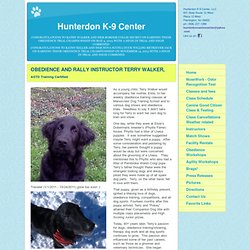 Hunterdon Canine Center LLC - Obedience Instructor: Terry Walker
