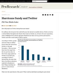 Hurricane Sandy and Twitter