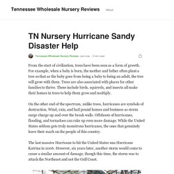 TN Nursery Hurricane Sandy Disaster Help