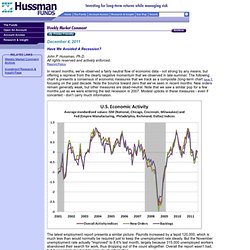 Have We Avoided A Recession? - December 4, 2011
