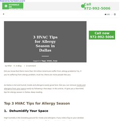 3 HVAC Tips for Allergy Season in Dallas