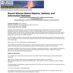 HVO Kilauea Status