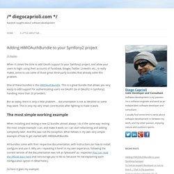 Adding HWIOAuthBundle to your Symfony2 project
