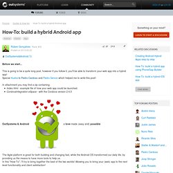How-To: build a hybrid Android app - OutSystems