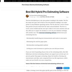 Best Bid Hybrid Pro Estimating Software