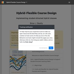 Hybrid-Flexible Course Design