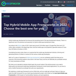 Top 5 hybrid Mobile App Frameworks in 2019 – Choose the best one for you - Official Blog