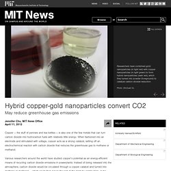 Hybrid copper-gold nanoparticles convert CO2