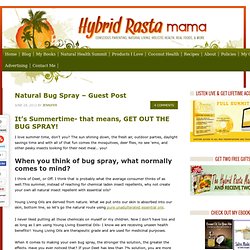 Hybrid Rasta Mama: Natural Bug Spray - Guest Post