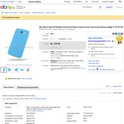 Sky Blue Hybrid Rubberized Hard Back Case Cover Samsung Galaxy Mega 5.8 i9150
