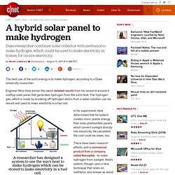 A hybrid solar panel to make hydrogen