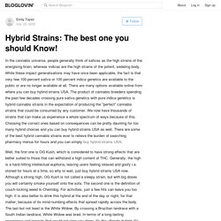 Hybrid Strains: The best one you should Know!