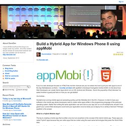 Build a Hybrid App for Windows Phone 8 using appMobi - DaveDev