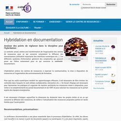 Hybridation en documentation