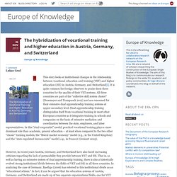 The hybridization of vocational training and higher education in Austria, Germany, and Switzerland