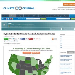 Hybrids Better for Climate than Leaf, Tesla in Most States