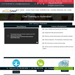 Chef Training in Hyderabad