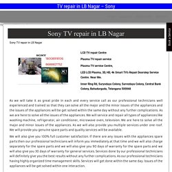 Hyderabad, Sony LED Television Service
