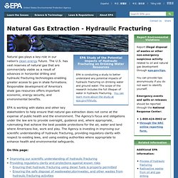 Hydraulic Fracturing and Shale Gas Extraction