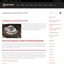 Hydraulic Hose Safety Tips - Prevent Hydraulic Hose Leaks