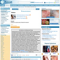 Celexa (Citalopram Hydrobromide) Drug Information: Uses, Side Ef