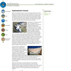 The Environmental Literacy Council - Hydroelectric Power