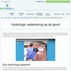 Hydrofuge tegen doorslaand vocht - Dryhouse