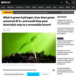 What is green hydrogen, how does green ammonia fit in, and could they pave Australia's way to a renewable future?