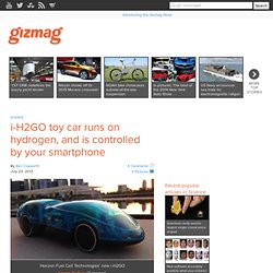i-H2GO toy car runs on hydrogen, and is controlled by your smartphone