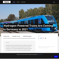 Hydrogen-Powered Trains Are Coming to Germany in 2021