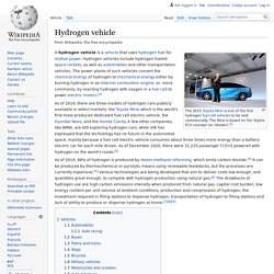 WIKIPEDIA - Hydrogen vehicle.