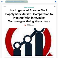 Hydrogenated Styrene Block Copolymers Market - Competition to Heat up With Innovative Technologies Going Mainstream