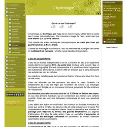 Hydrologie - www.naturopathie-bienetre.fr