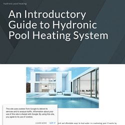hydronic pool heating