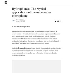 Hydrophones: The Myriad applications of the underwater microphone