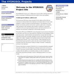 HYDROSOL II Project Home