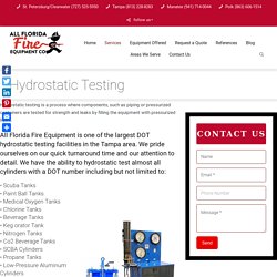Hydrostatic Testing in Florida- All Florida Fire Equipment