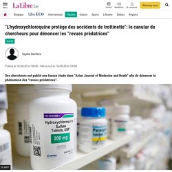 "L’hydroxychloroquine protège des accidents de trottinette": le canular de chercheurs pour dénoncer les "revues prédatrices"