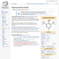 Hydroxytoluène butylé Wikipédia