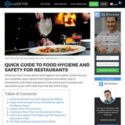 Quick Guide to Food Hygiene and Safety for Restaurants