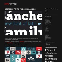 Hypefortype Blog » BEST FREE FONTS TO DOWNLOAD 2012